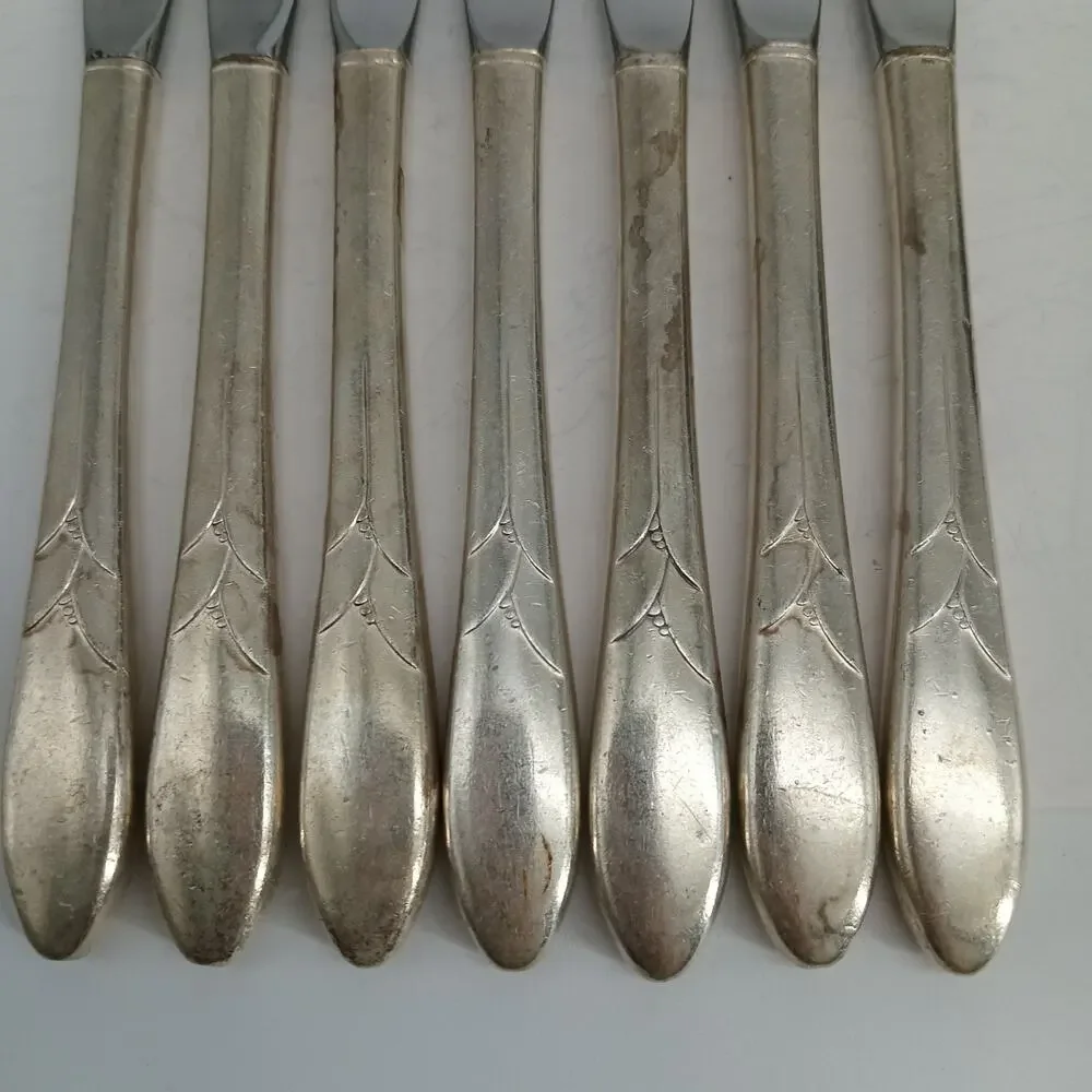7X BK LADY HAMILTON Butter Knives 1932 Silverplate Community Plate Oneida